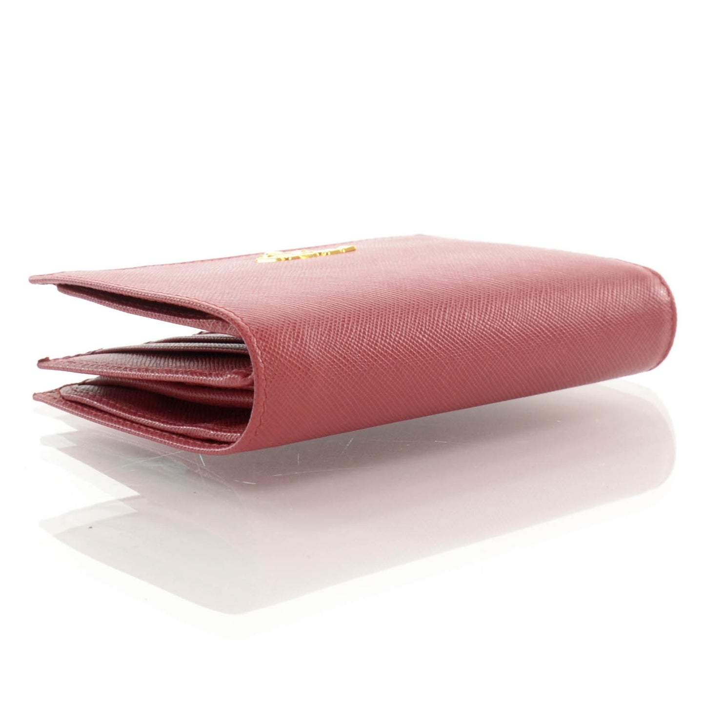 Saffiano Metal Bi-Fold Wallet Fuoco