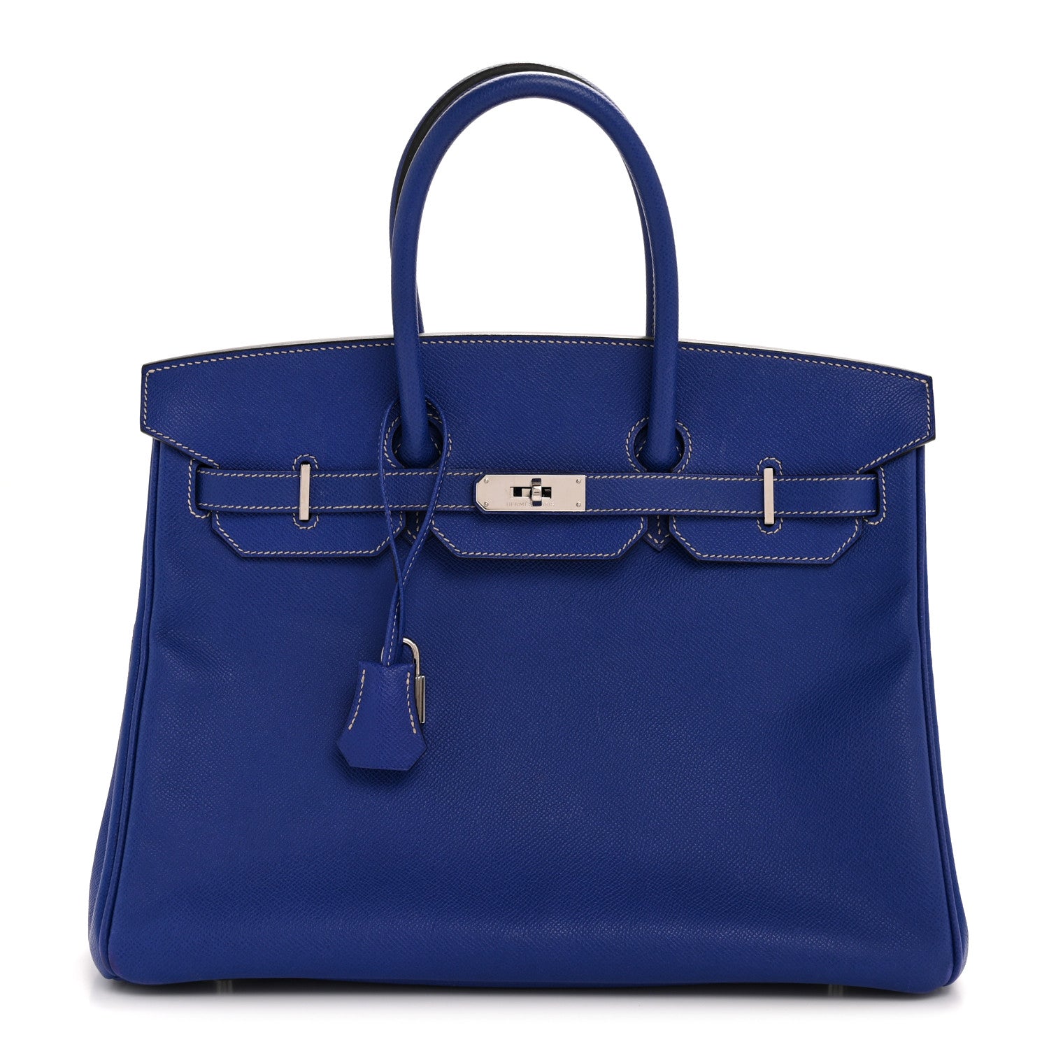 Hermes Epsom Candy Birkin 35 Bleu Electrique Mykonos 1 of 14