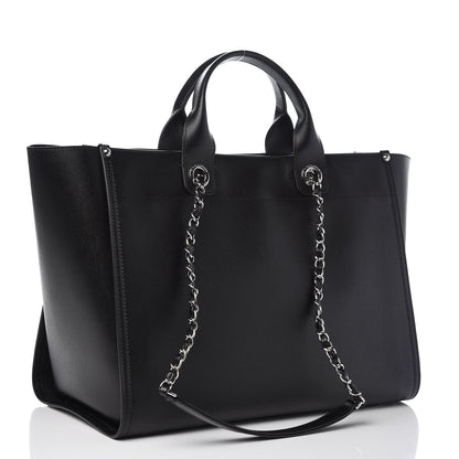 Chanel Caviar Large Studded Deauville Tote Black 4 of 9