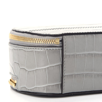 Chloe Calfskin Crocodile Embossed Mini C Vanity Bag Stormy Grey 8 of 9