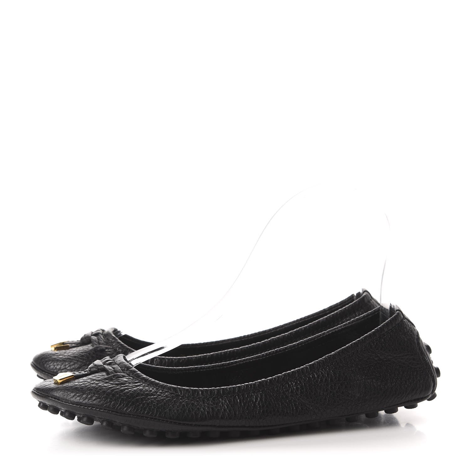 Louis Vuitton Calfskin Lemon Ballerina Flats 37 Black 3 of 9