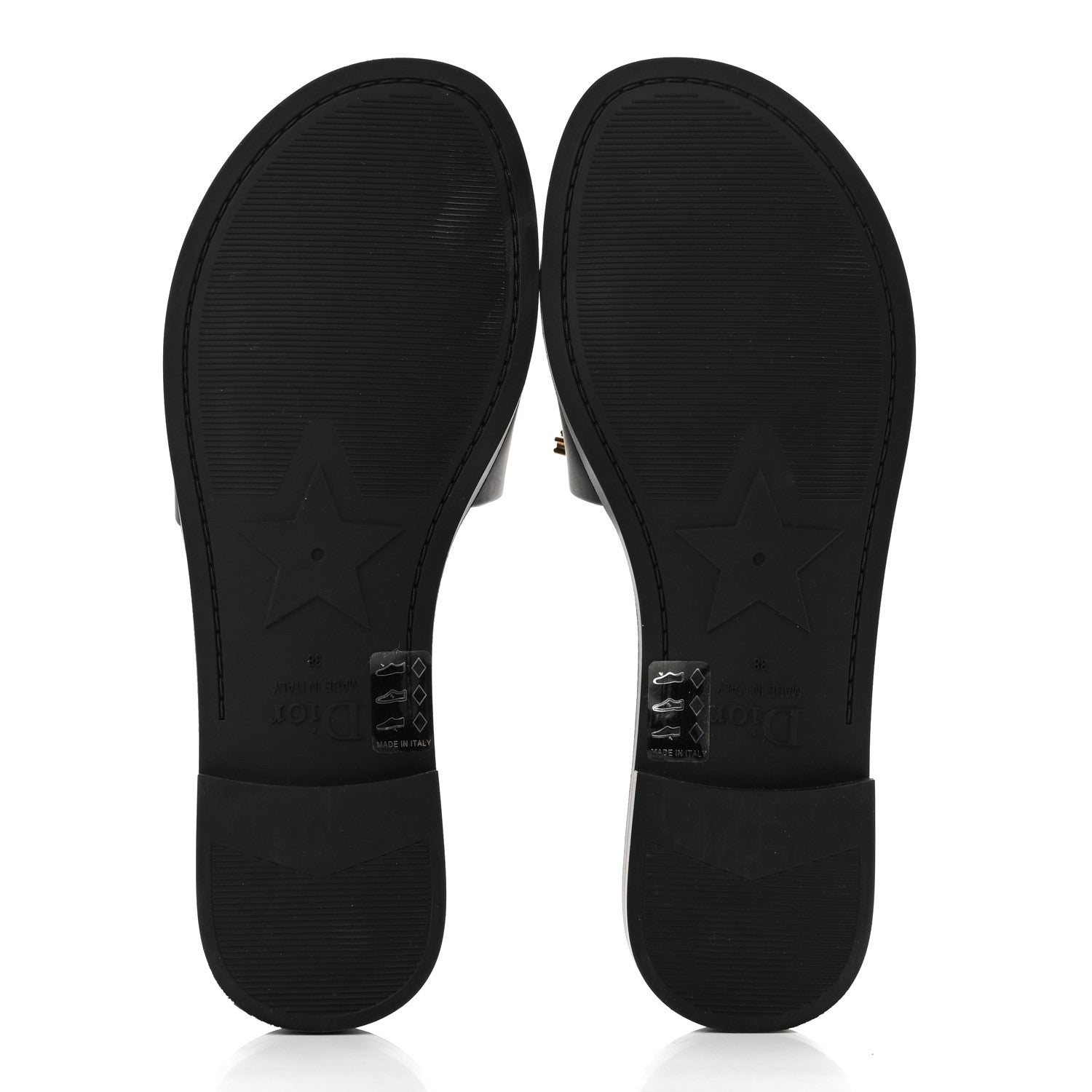 Christian Dior Matte Calfskin Pearl Dio(r)evolution Slide Sandals 38 Black 5 of 7