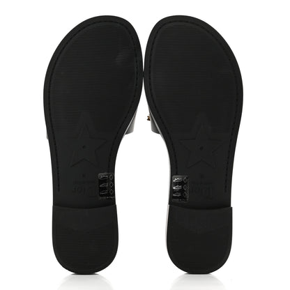 Christian Dior Matte Calfskin Pearl Dio(r)evolution Slide Sandals 38 Black 5 of 7