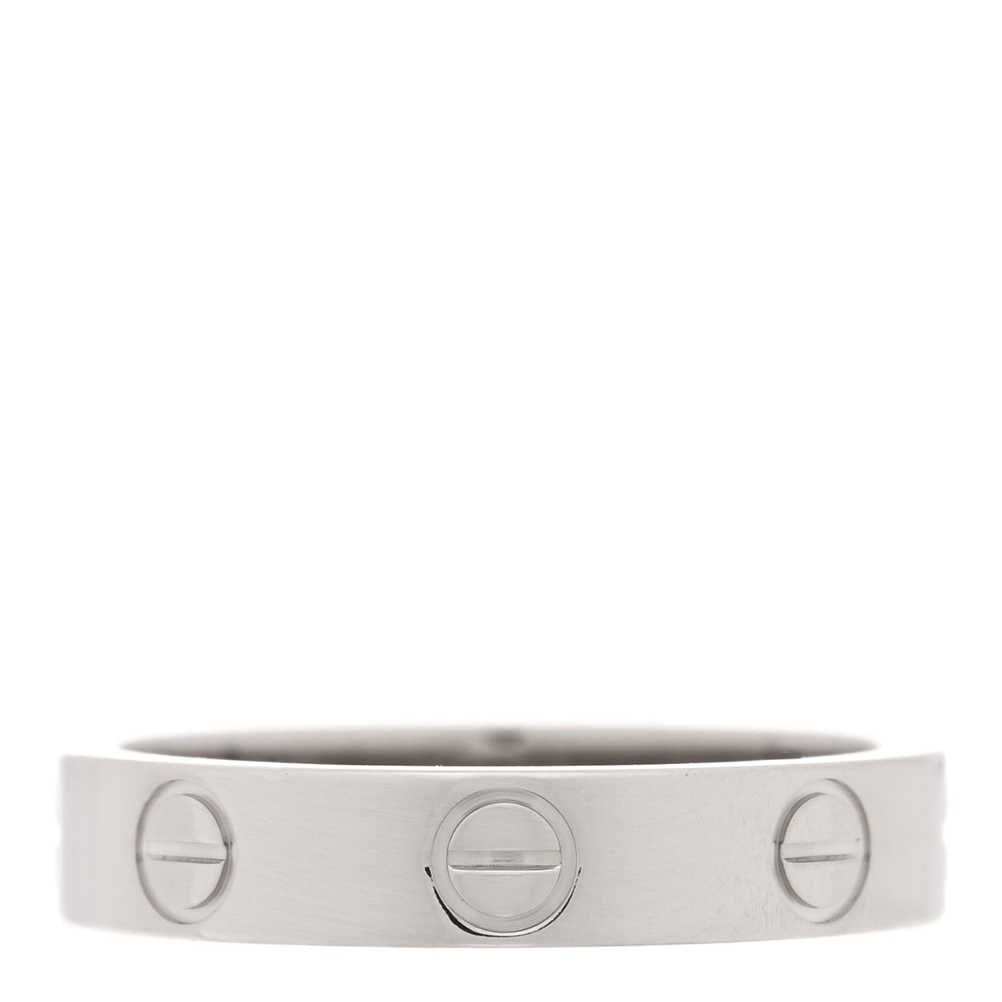 18K White Gold 3.5mm LOVE Wedding Band Ring 49 4.75