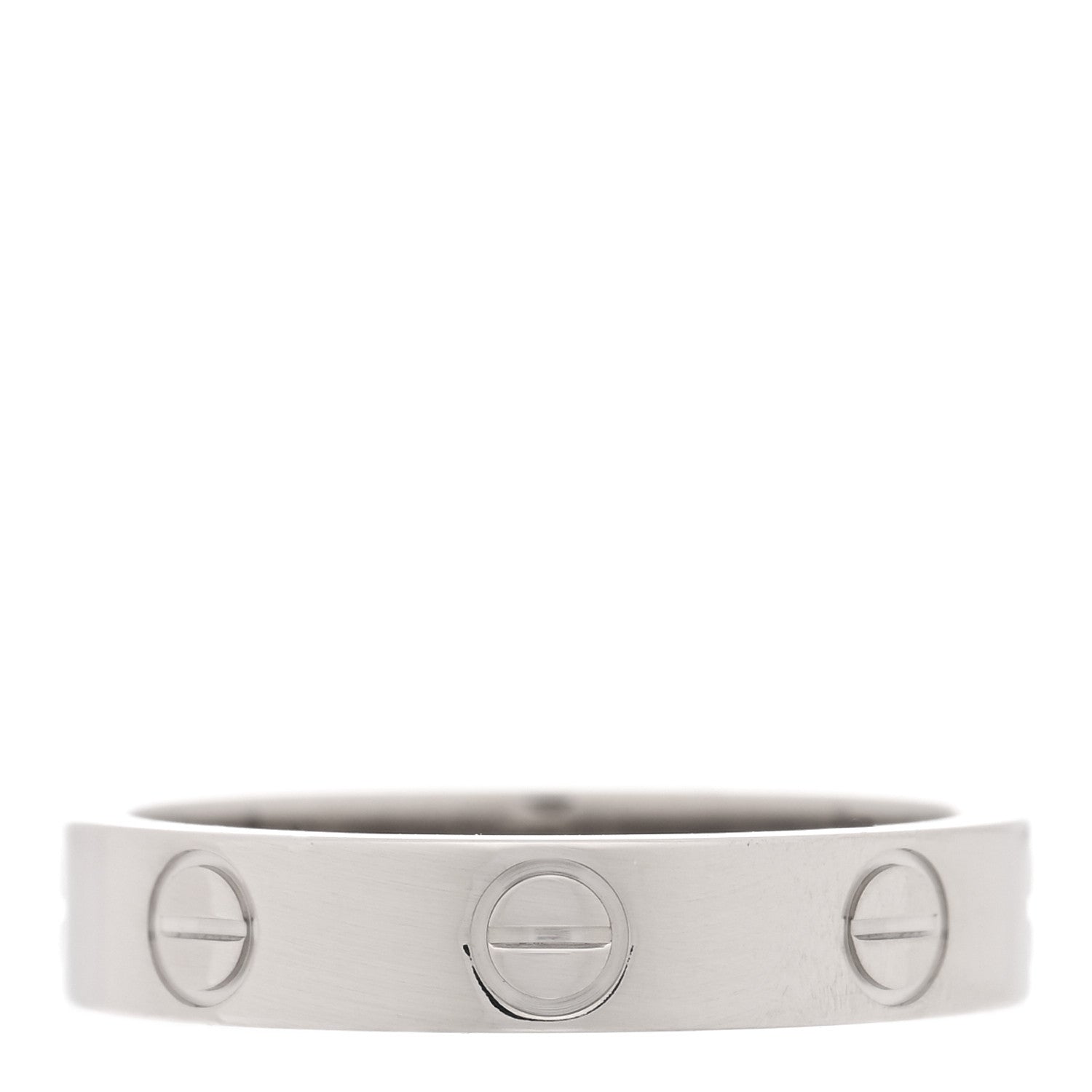 Cartier 18K White Gold 3.5mm LOVE Wedding Band Ring 49 4.75 3 of 4