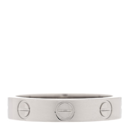 Cartier 18K White Gold 3.5mm LOVE Wedding Band Ring 49 4.75 3 of 4