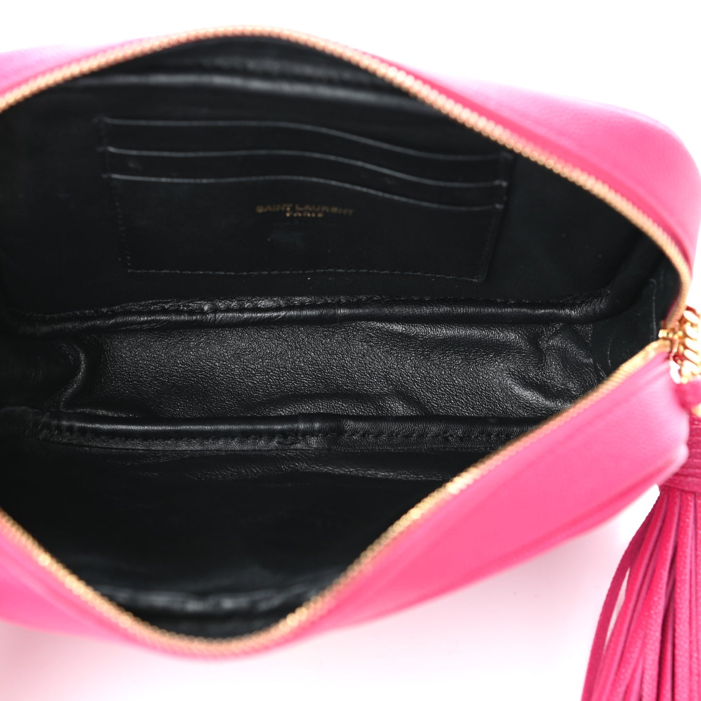 Grain De Poudre Matelasse Monogram Mini Lou Camera Bag Fuchsia