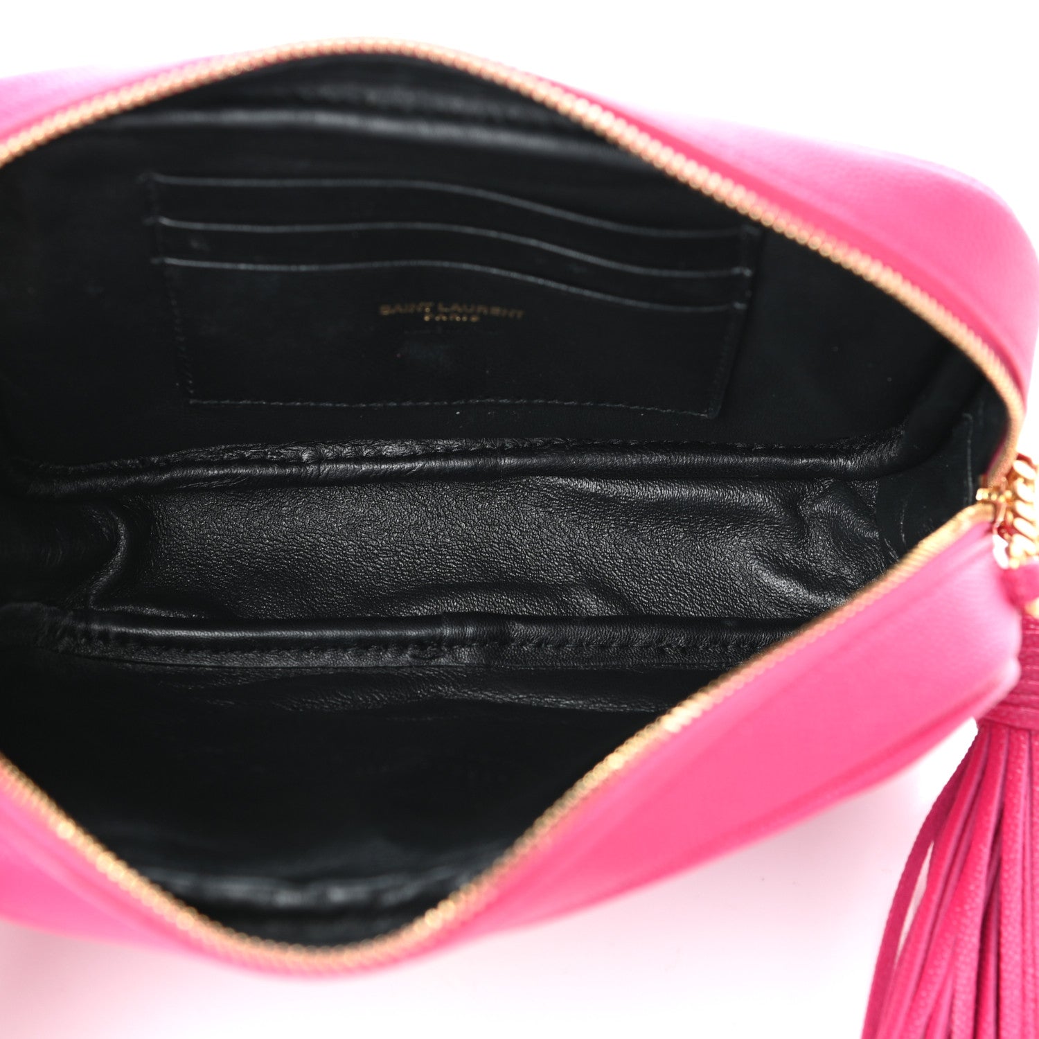 Saint Laurent Grain De Poudre Matelasse Monogram Mini Lou Camera Bag Fuchsia 5 of 9