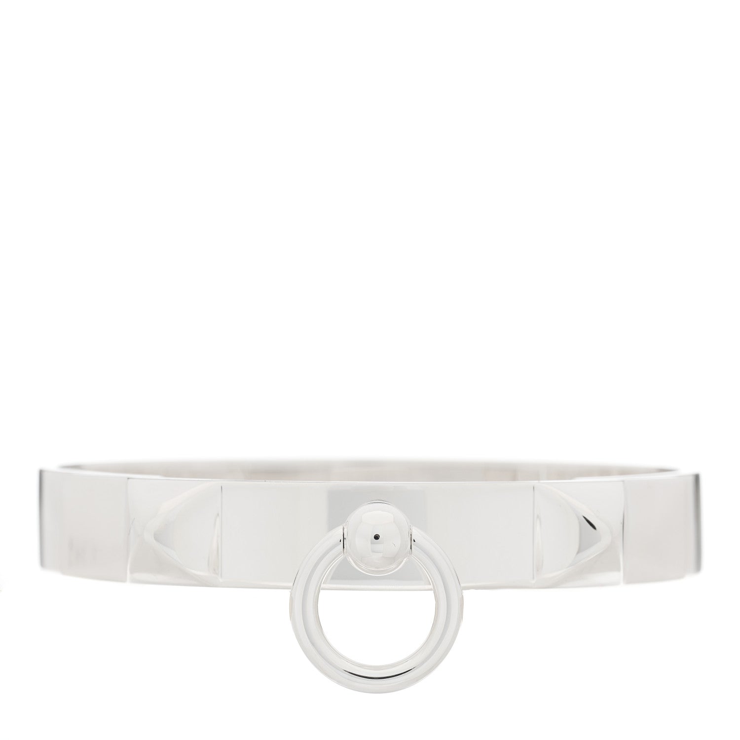 Hermes Sterling Silver PM Collier De Chien Bracelet SH 1 of 4
