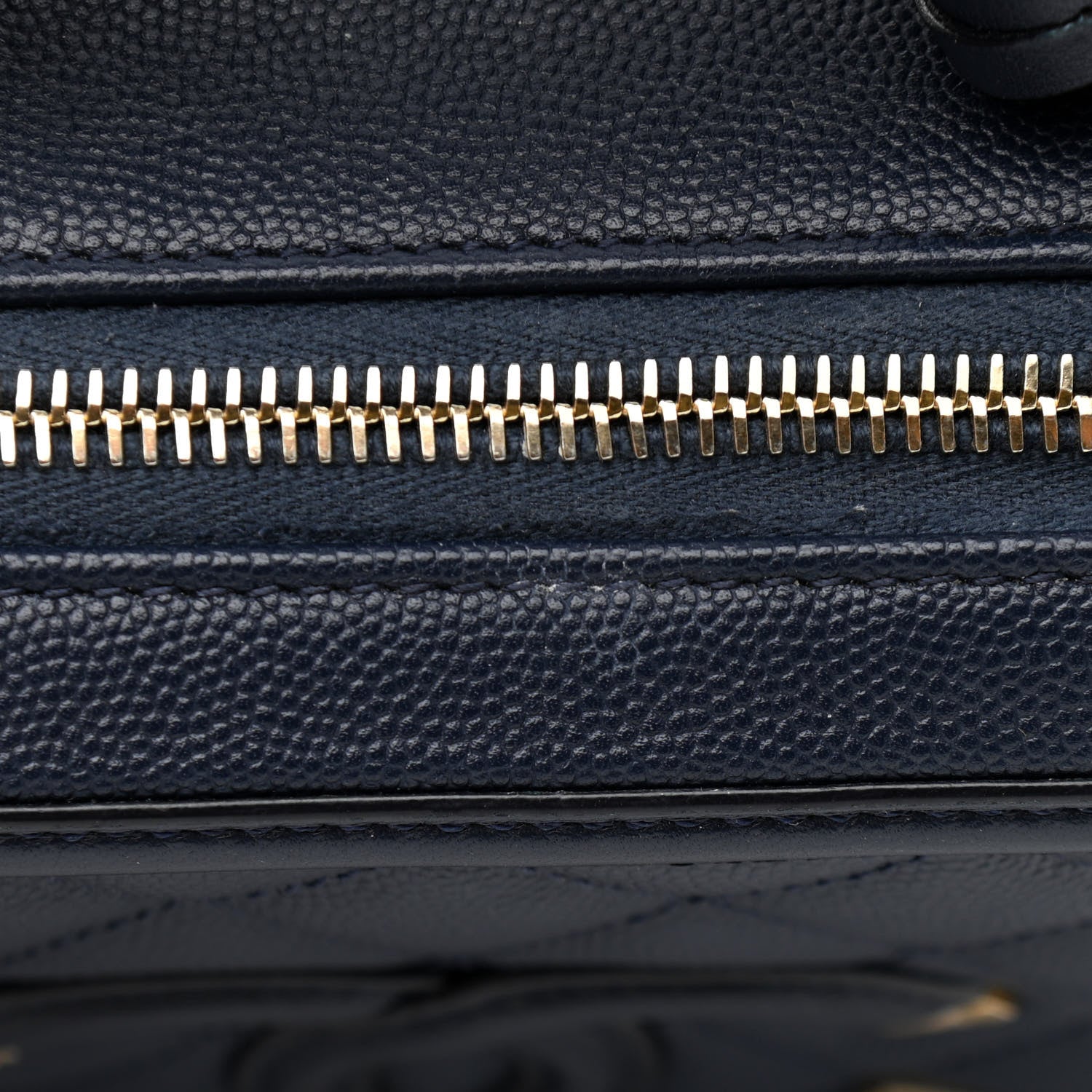 Chanel Caviar Quilted Medium CC Filigree Vanity Case Navy 11 of 15