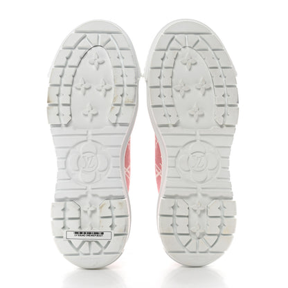 Louis Vuitton Denim Monogram Squad Sneakers 39 Pink 5 of 8