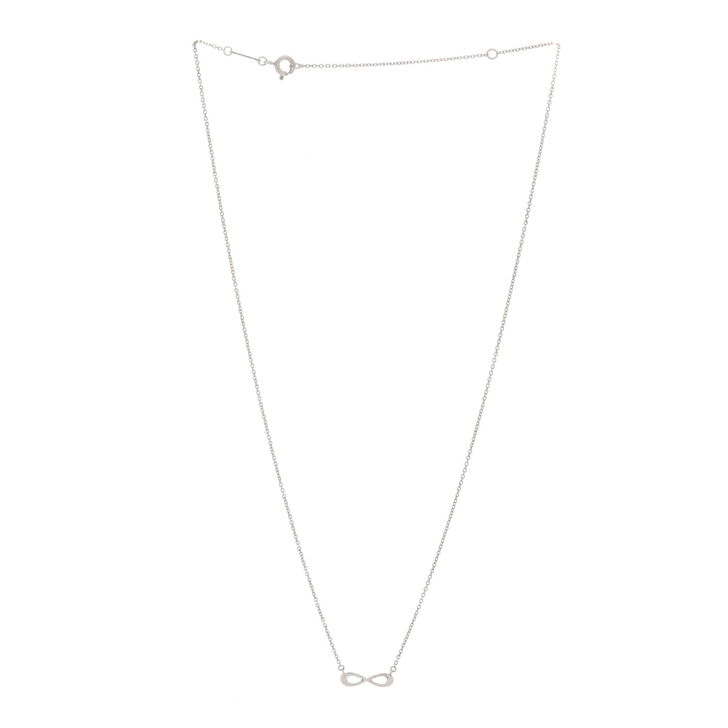 Tiffany Sterling Silver Mini Infinity Pendant Necklace 3 of 5