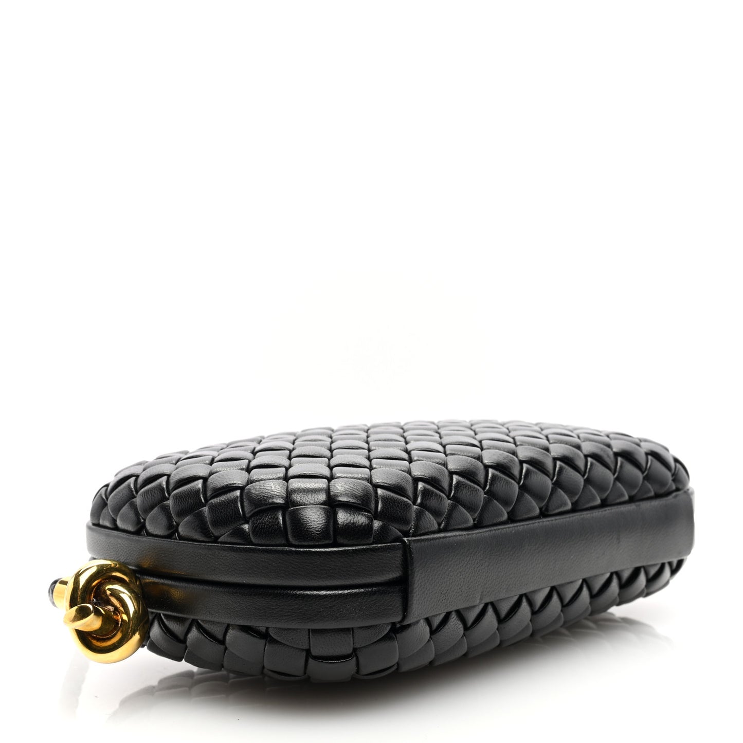 Calfskin Intrecciato Knot On Strap Black