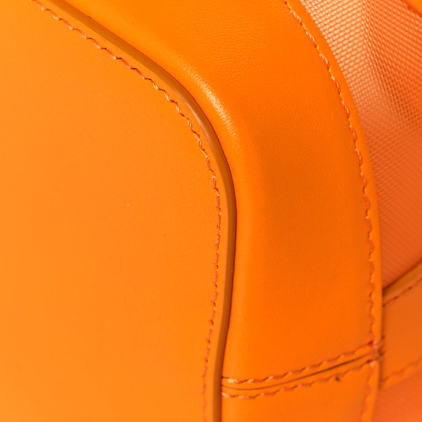 Mesh Vitello King F is Fendi Logo Embroidered Mini Mon Tresor Bucket Bag Aranciata Clementime