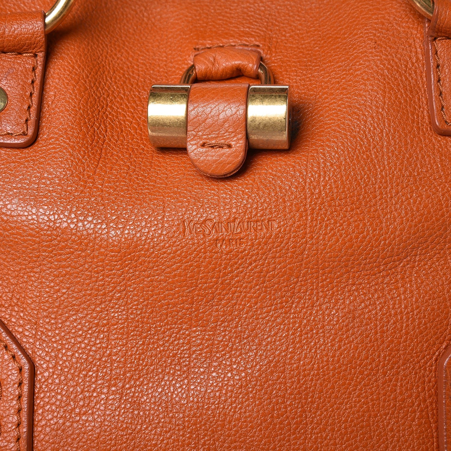 Saint Laurent Calfskin Large Muse Orange 10 of 10