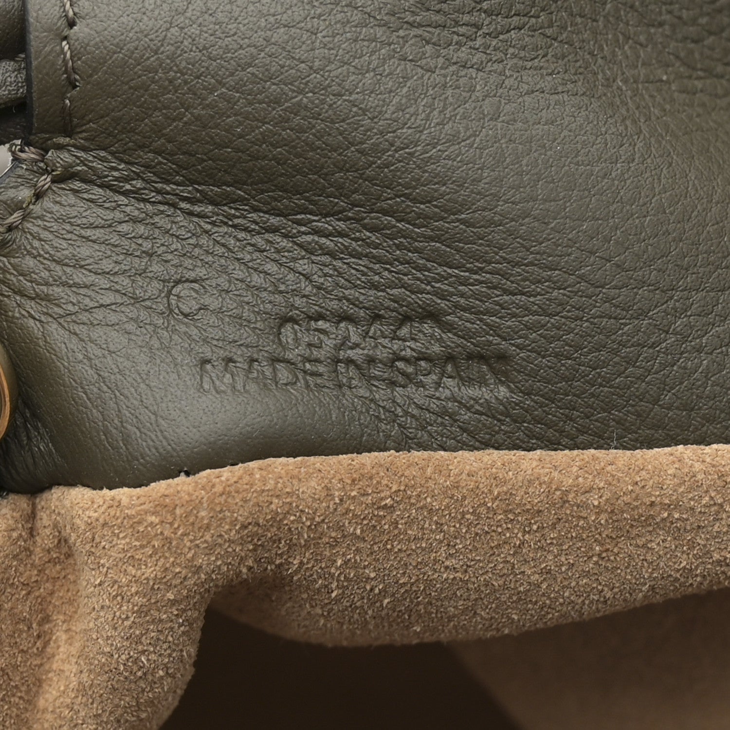 Loewe Calfskin Mini Flamenco Knot Clutch Dark Khaki 10 of 10