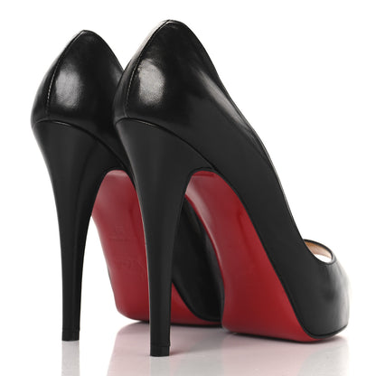Christian Louboutin Kid Very Prive 120 Pumps 38 Black Red 5 of 10