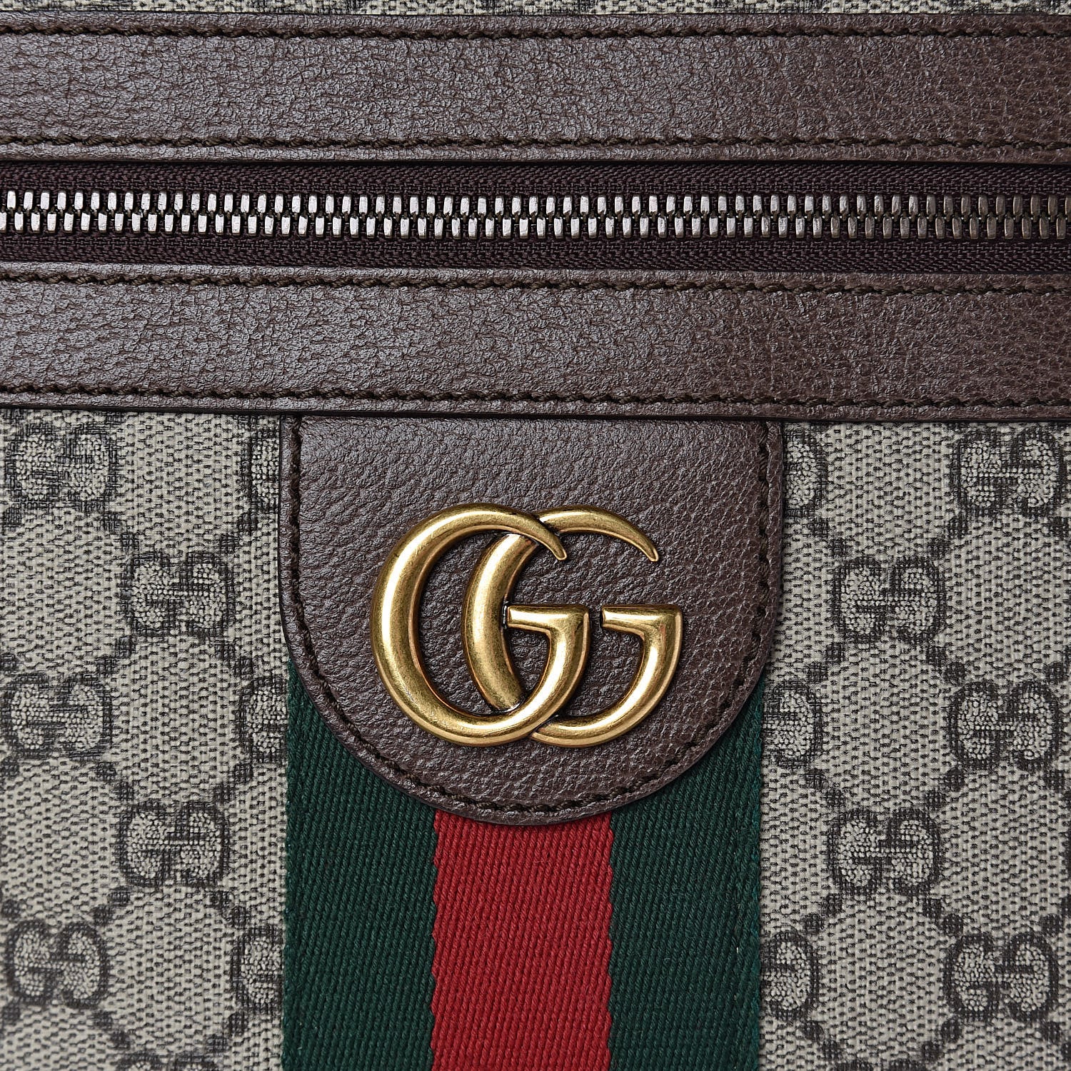 Gucci GG Supreme Monogram Web Medium Ophidia Messenger Bag Brown 10 of 10