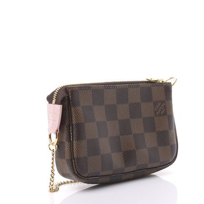 Louis Vuitton Damier Ebene 2020 Christmas Animation Big Wheel Mini Pochette Accessories Rose Ballerine 3 of 11