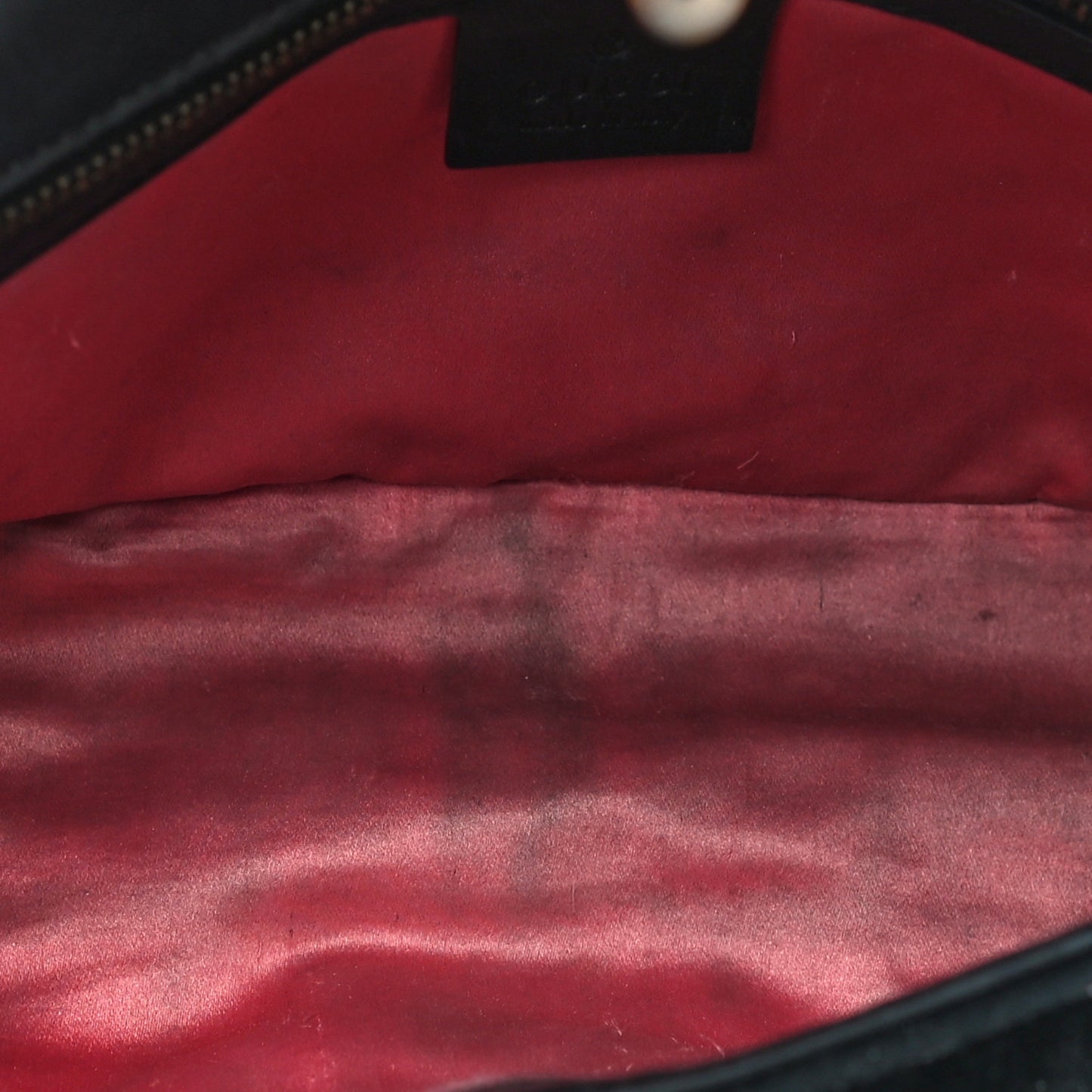 Velvet Matelasse Small GG Marmont Shoulder Bag Black