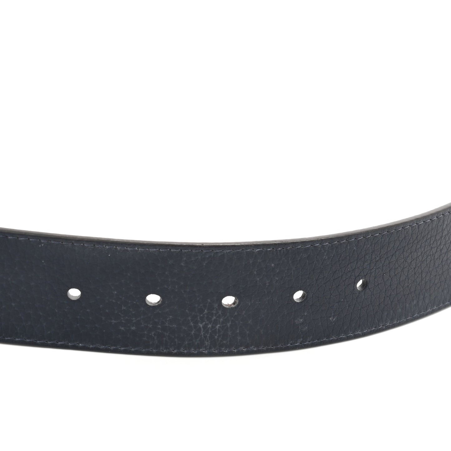 Taurillon Calfskin 40mm LV Tilt Reversible Belt 90 36 Navy Cognac