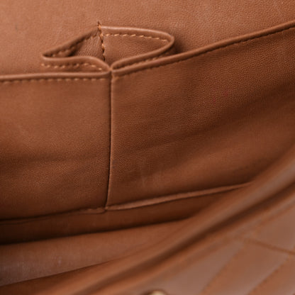 Chanel Lambskin Quilted Medium Double Flap Brown 14 of 46