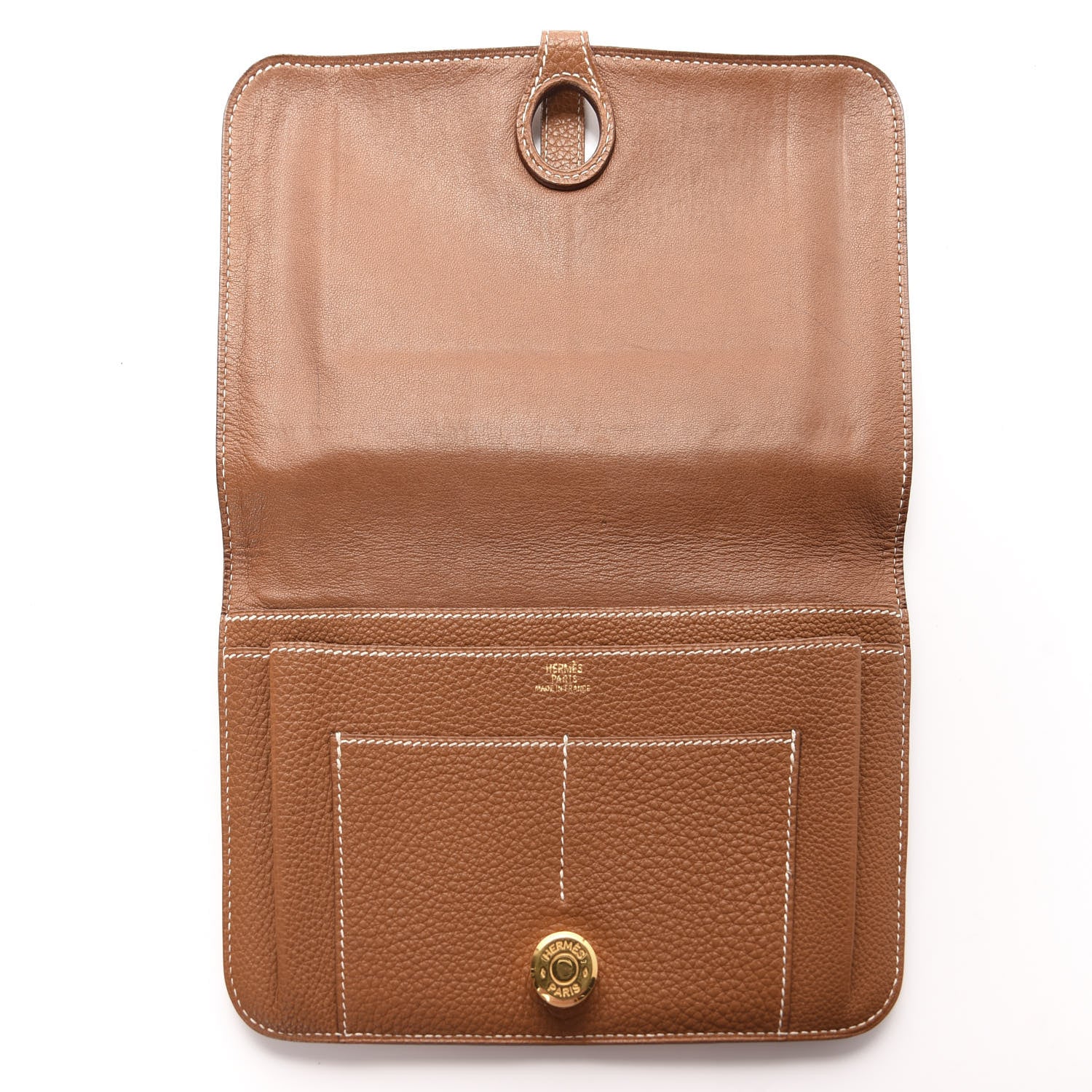 Hermes Togo Dogon Duo Wallet Gold 5 of 9