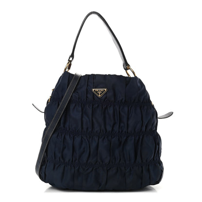 Prada Tessuto Nylon Gaufre Tote Blue 1 of 6