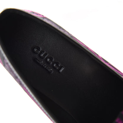 Gucci Jacquard Floral Womens Horsebit Jordaan Loafers 37 Black Begonia 7 of 10