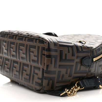 Fendi Vitello Bi-Color FF 1974 Embossed Mini Backpack Maya Black 7 of 9