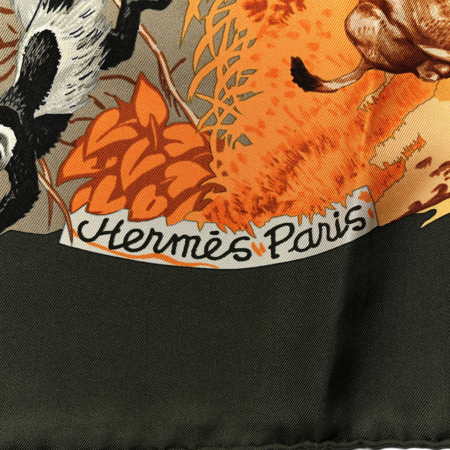 Hermes Silk Africa Scarf 90 Green Yellow 4 of 6