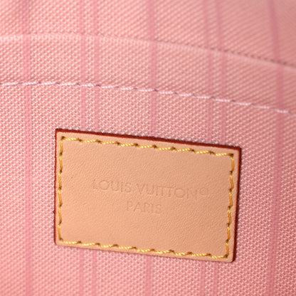 Louis Vuitton Damier Azur Neverfull MM GM Pochette Rose Ballerine 6 of 6