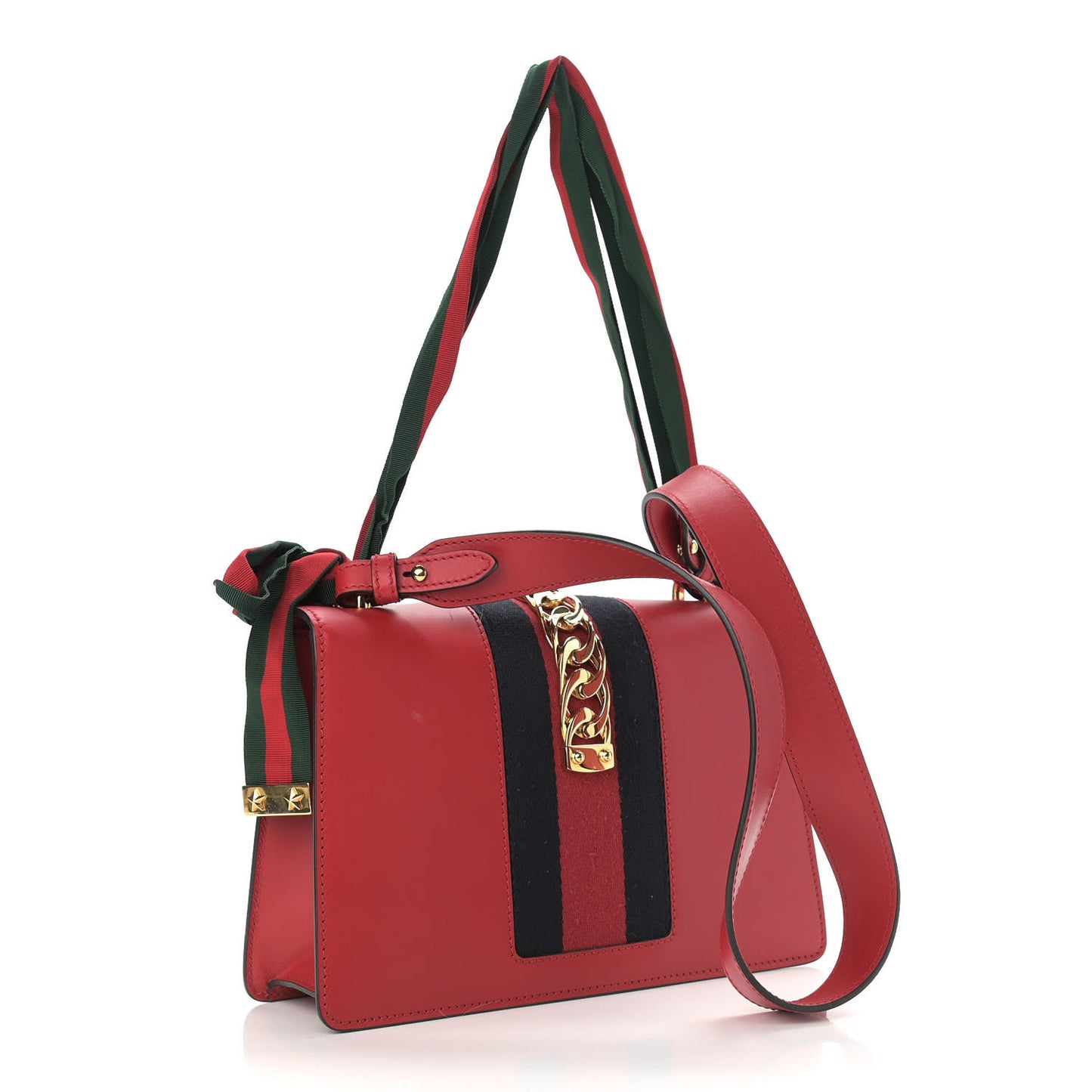 Calfskin Small Sylvie Shoulder Bag Hibiscus Red