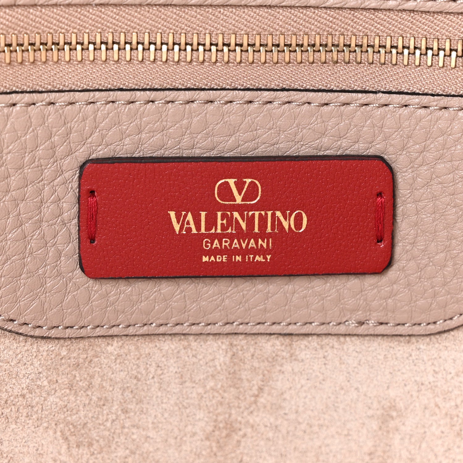 Valentino Garavani Grained Calfskin Small Rockstud Shoulder Tote Poudre 5 of 8