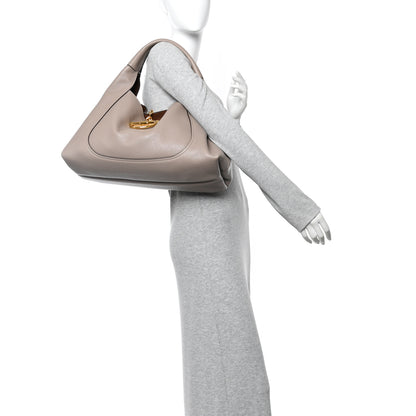 Gucci Grained Calfskin Softbit Maxi Shoulder Bag Taupe 2 of 9