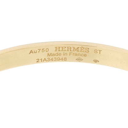 Hermes 18K Yellow Gold Diamond PM Kelly Bracelet ST 3 of 4
