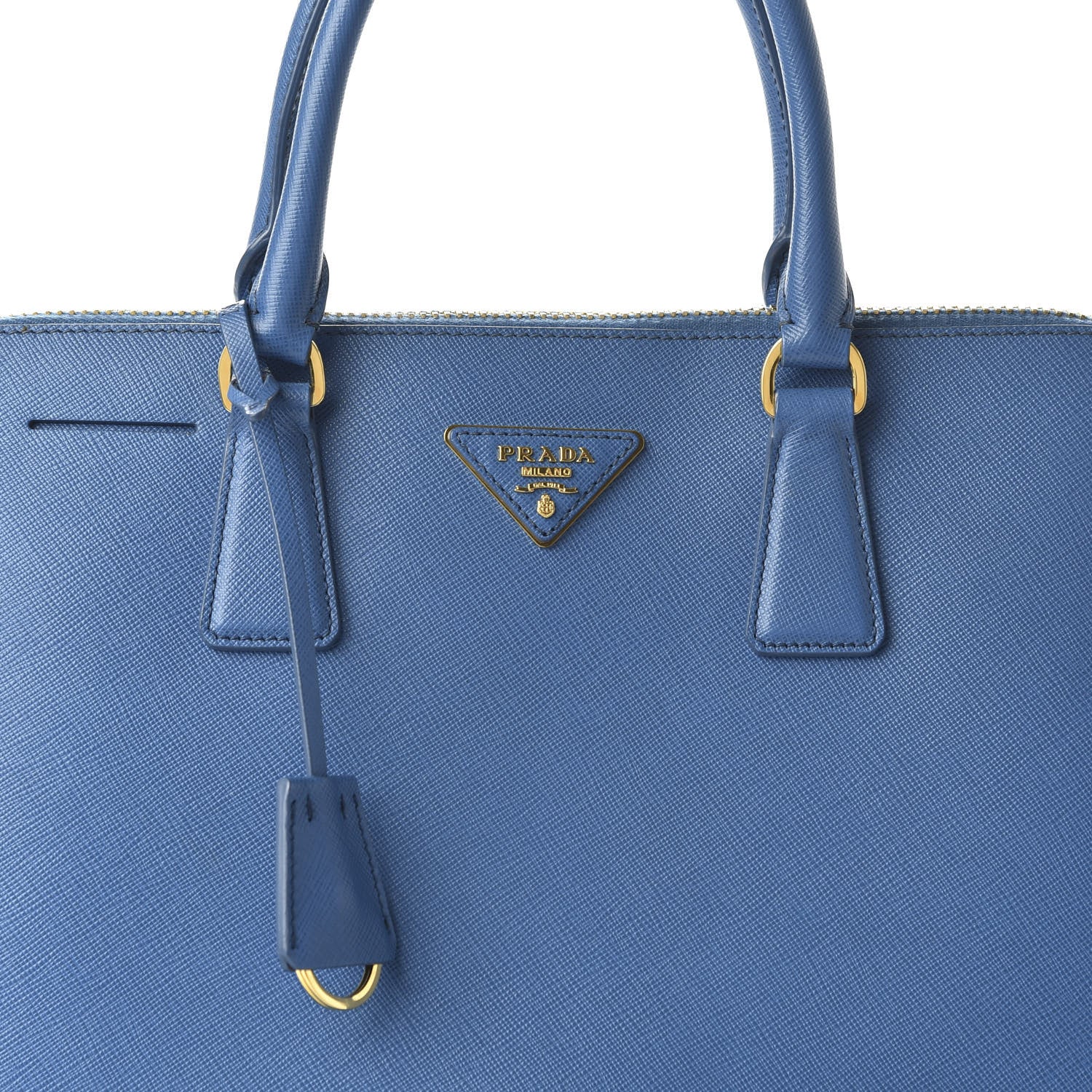 Prada Saffiano Lux Large Promenade Tote Bluette 9 of 9