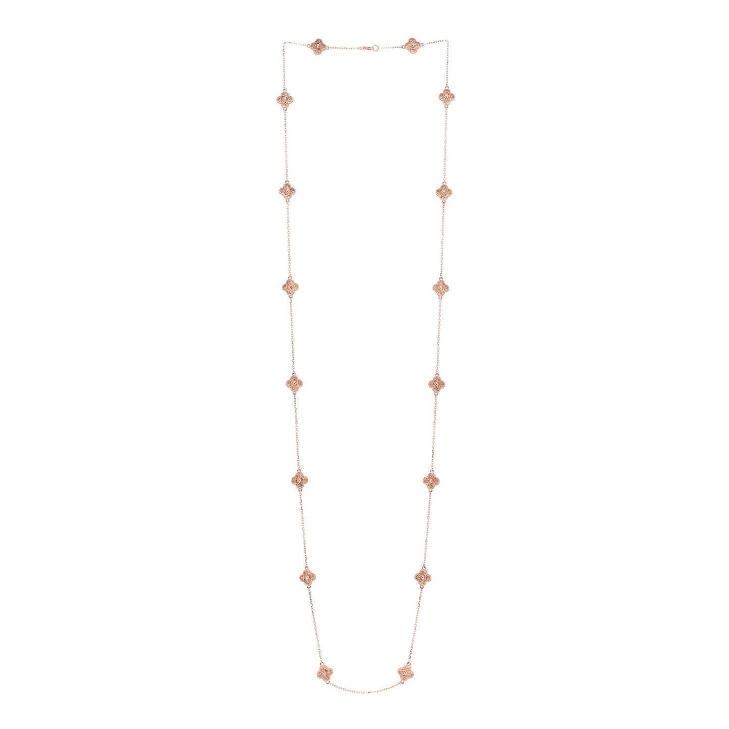 18K Rose Gold 16 Motifs Sweet Alhambra Necklace