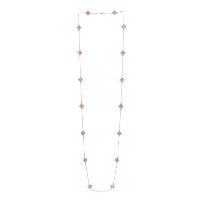 Van Cleef & Arpels 18K Rose Gold 16 Motifs Sweet Alhambra Necklace 3 of 6