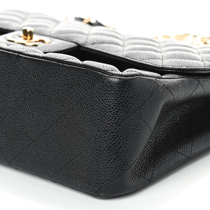 Chanel Caviar Quilted Jumbo Double Flap Black 7 of 10