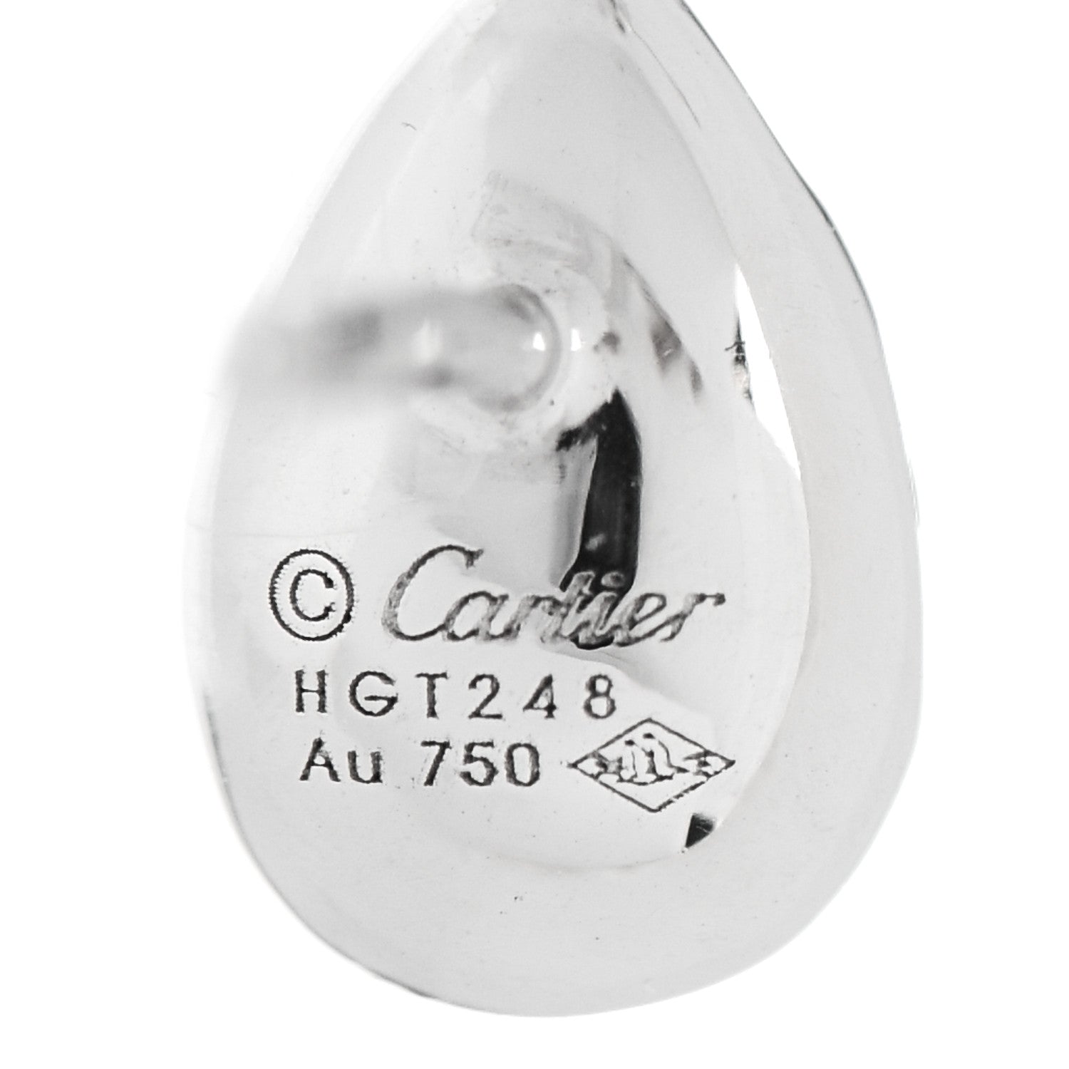 Cartier 18K White Gold Diamond Etincelle De Cartier Earrings 4 of 6