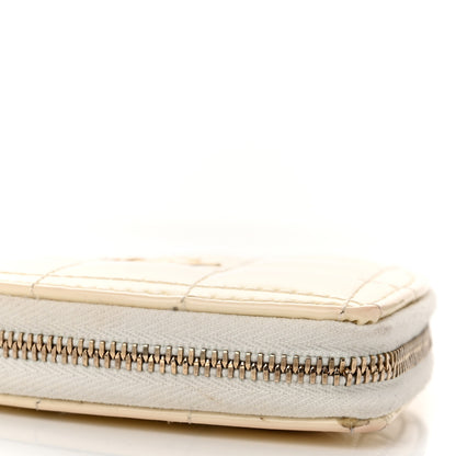 Chanel Patent Calfskin Resin Quilted CC Heart Clutch With Chain Black 14 of 18