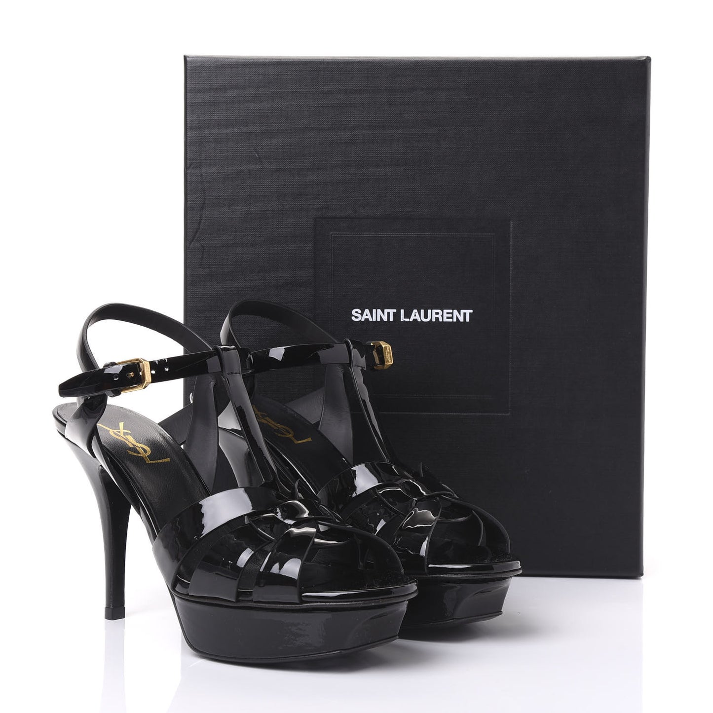Patent Tribute 75 Platform Sandals 38.5 Black