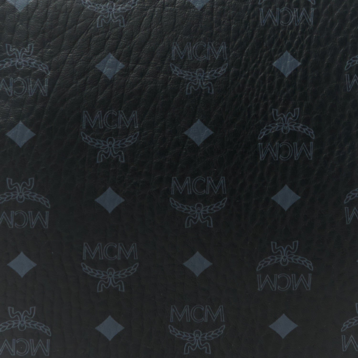 MCM Visetos Liz Shopper Tote Pouch Black 7 of 9