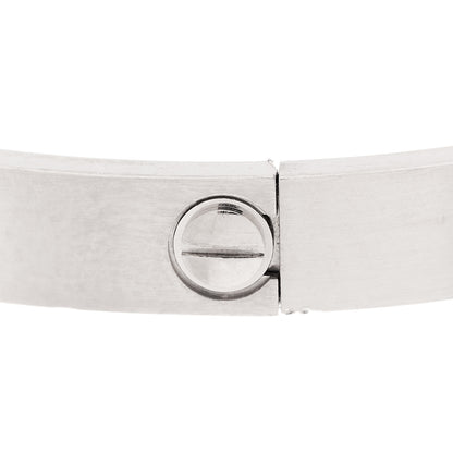 Cartier 18K White Gold Brushed Finish LOVE Bracelet 19 9 of 10