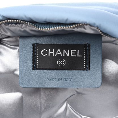 Chanel Nylon Embossed Small Doudoune Backpack Black Blue White 6 of 10