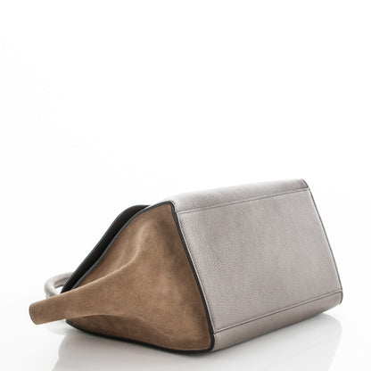Celine Drummed Calfskin Suede Small Trapeze Dune 5 of 8