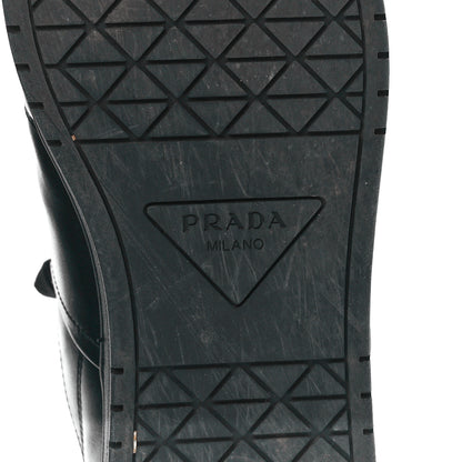 Prada Vitello Rois Metal Triangle Logo Mens Downtown Low Top Sneakers 11 Black 6 of 9