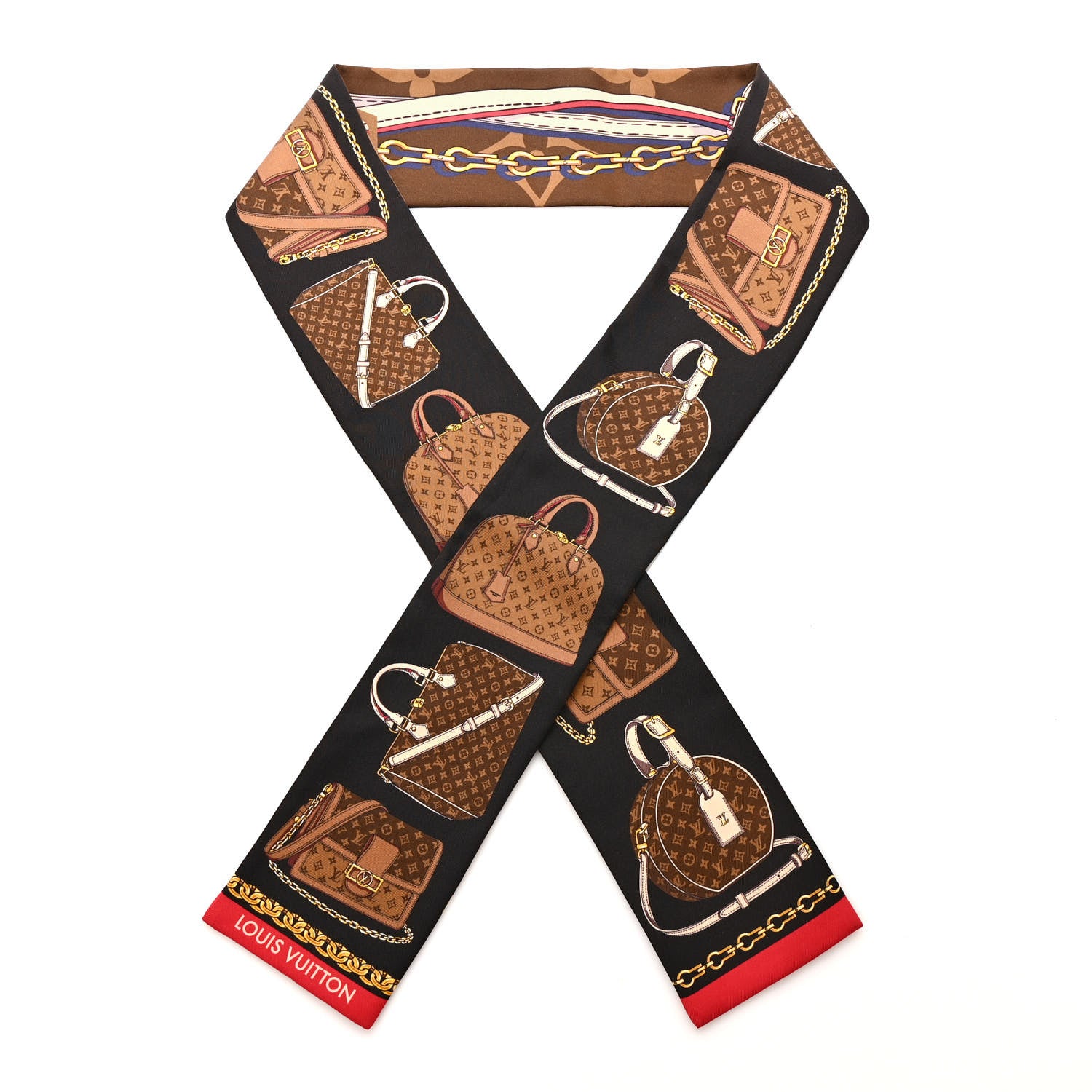 Louis Vuitton Silk Monogram Tribute to Bandeau Brown 1 of 4