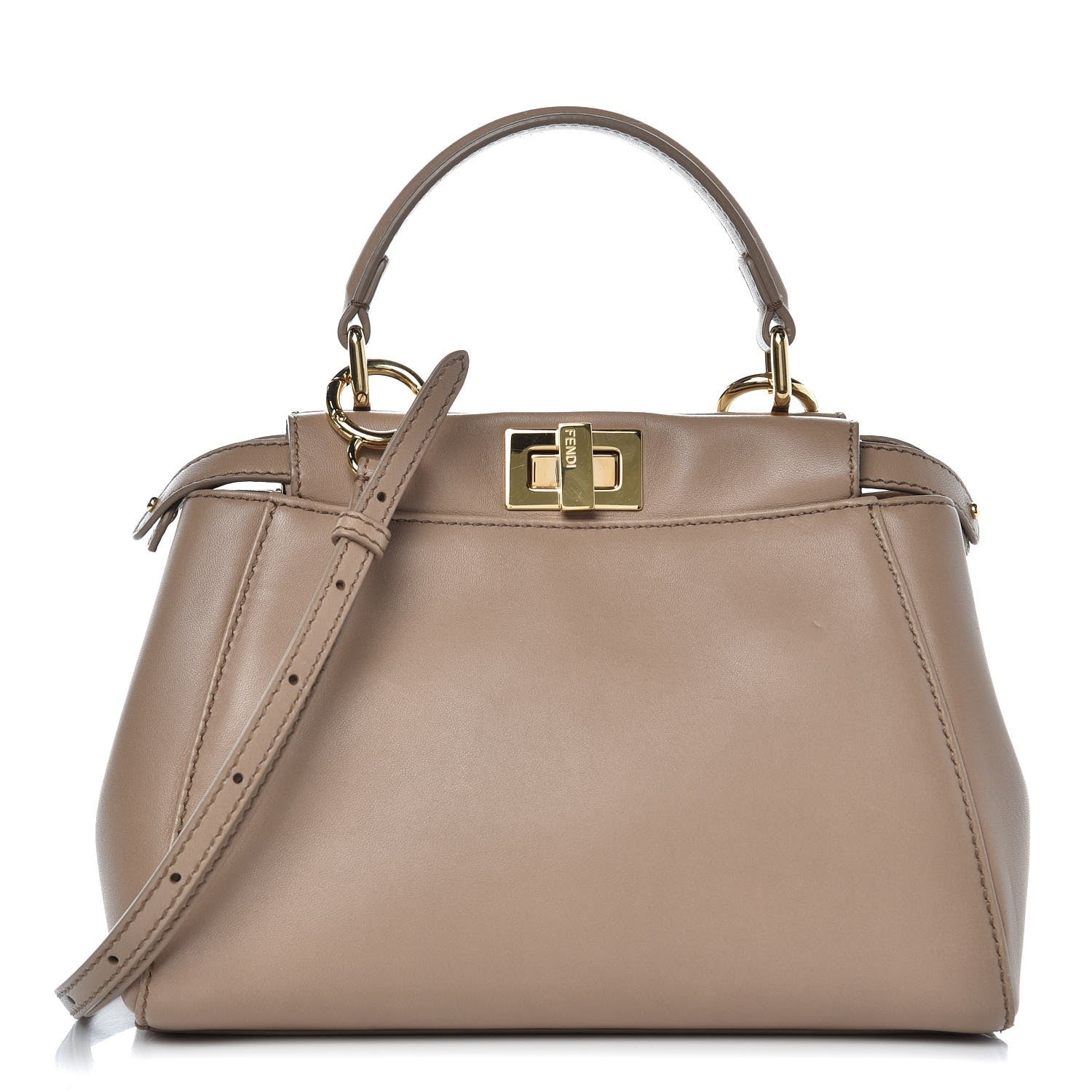 Fendi Nappa Mini Peekaboo Iconic Satchel Ratmusquet 1 of 8